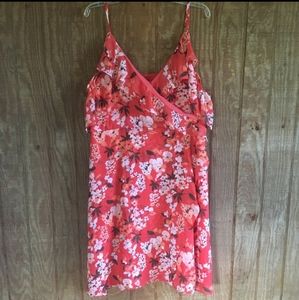 Flirty Salmon Orange Floral A New Day Dress XXL